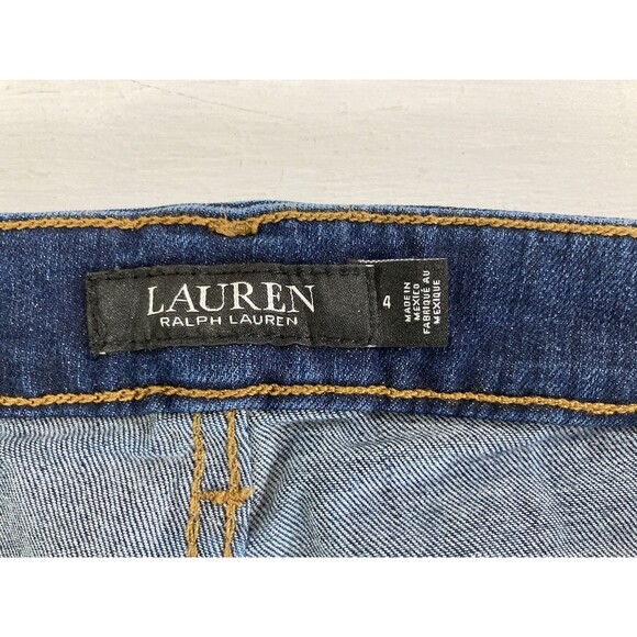 Ralph Lauren Black Label Jeans Women’s 4x30 Blue Denim Mid Rise Straight Leg - Picture 6 of 11